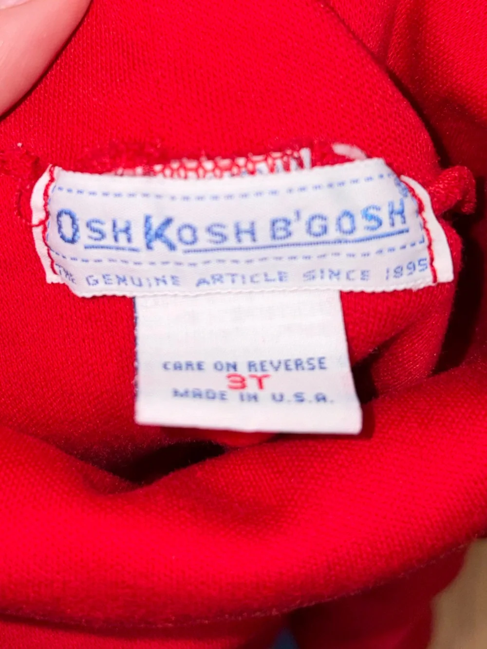 Vintage Oshkosh Bubble Spellout 90s Pants & Red Ruffle Long Sleeve Top 3T